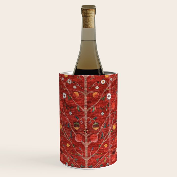 Pomegranate Tree Antique Persian Rug Pattern Wine Chiller Gallery Image 1