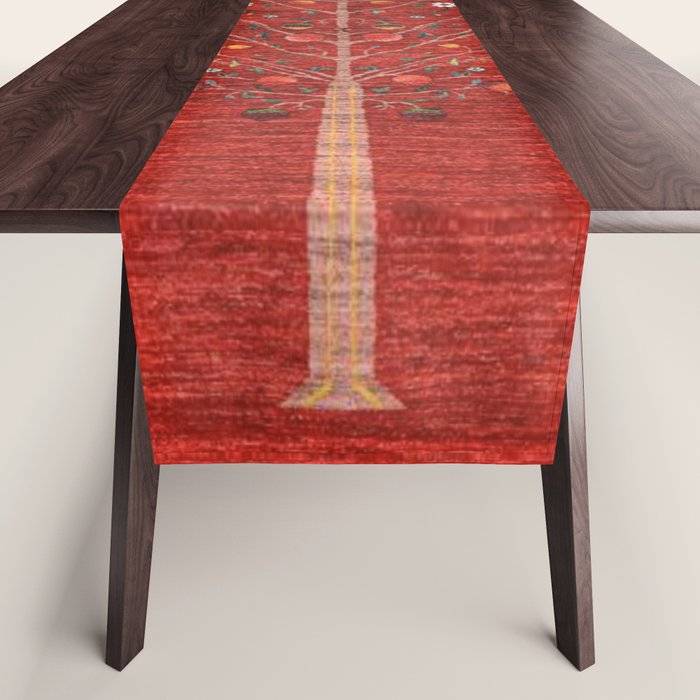 Pomegranate Tree Antique Persian Rug Pattern Table Runner Gallery Image 1