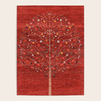 Pomegranate Tree Antique Persian Rug Pattern Poster Gallery Image 4