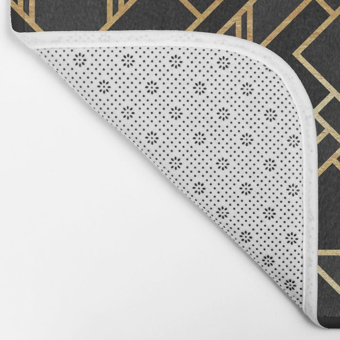 Art Deco Black Bath Mat Gallery Image 2