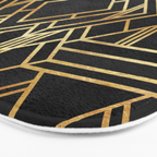 Art Deco Black Bath Mat Gallery Image 3