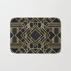 Art Deco Black Bath Mat Gallery Image 1
