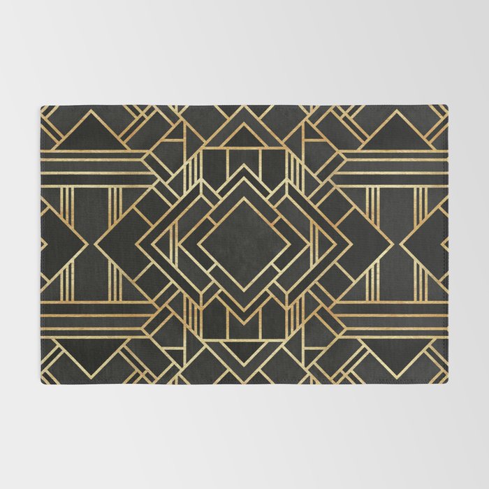 Art Deco Black Rug Gallery Image 2