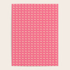 Cozy Vintage Cottage Flowers and Stripes Pattern in Pink Punch and Cream Poster Gallery Image 4