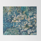 Underwater Abstract Fantasy Throw Blanket Gallery Image 2