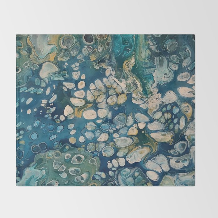 Underwater Abstract Fantasy Throw Blanket Gallery Image 2