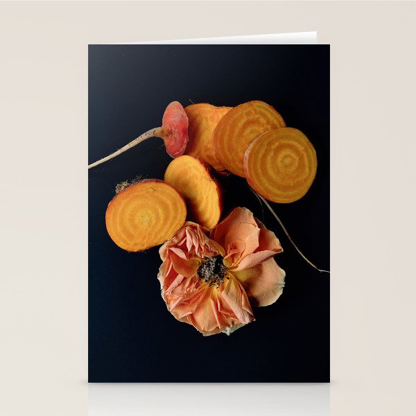 Moody Orange Beets and Rose Stationery Card Gallery Image 2