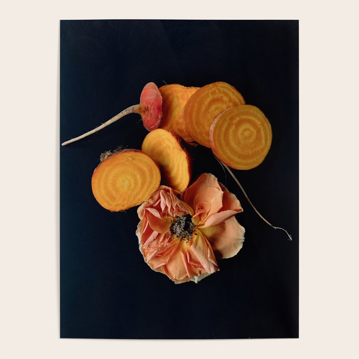 Moody Orange Beets and Rose Poster Gallery Image 1