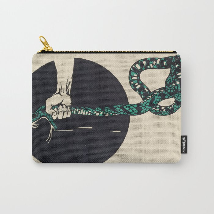 The strangling of a poisonous snake, representing the crushing colour lithograph G. Dorival 1918 Carry All Pouch Gallery Image 1