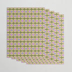 Mid-century Modern Pattern - Olive, Pink and Blue Wrapping Paper Gallery Image 3
