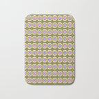 Mid-century Modern Pattern - Olive, Pink and Blue Bath Mat Gallery Image 1