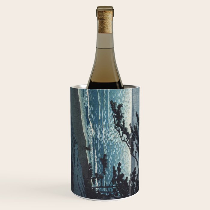 Spring Moon At Ninomiya Beach by Hasui Kawase å·ç¬ å·´æ°´ Wine Chiller Gallery Image 2