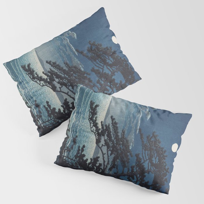 Spring Moon At Ninomiya Beach by Hasui Kawase å·ç¬ å·´æ°´ Pillow Sham Gallery Image 3