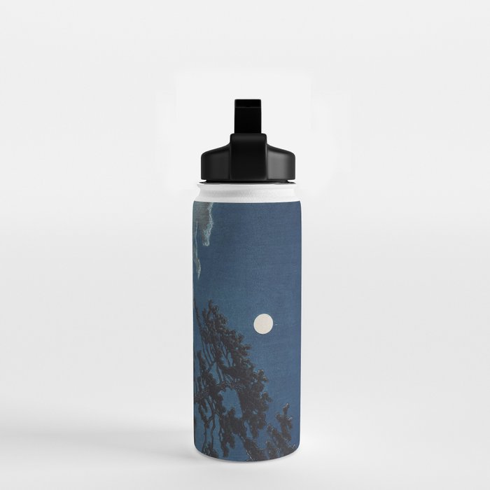 Spring Moon At Ninomiya Beach by Hasui Kawase å·ç¬ å·´æ°´ Water Bottle Gallery Image 2