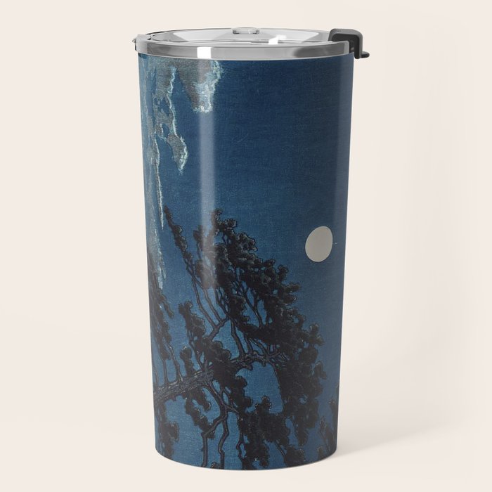Spring Moon At Ninomiya Beach by Hasui Kawase å·ç¬ å·´æ°´ Travel Mug Gallery Image 2