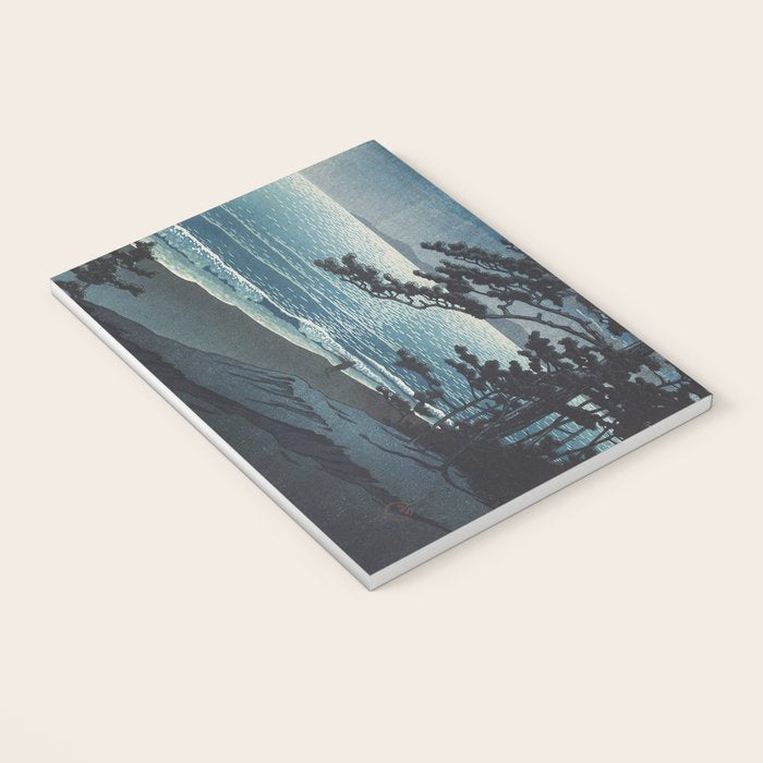 Spring Moon At Ninomiya Beach by Hasui Kawase å·ç¬ å·´æ°´ Notebook Gallery Image 3