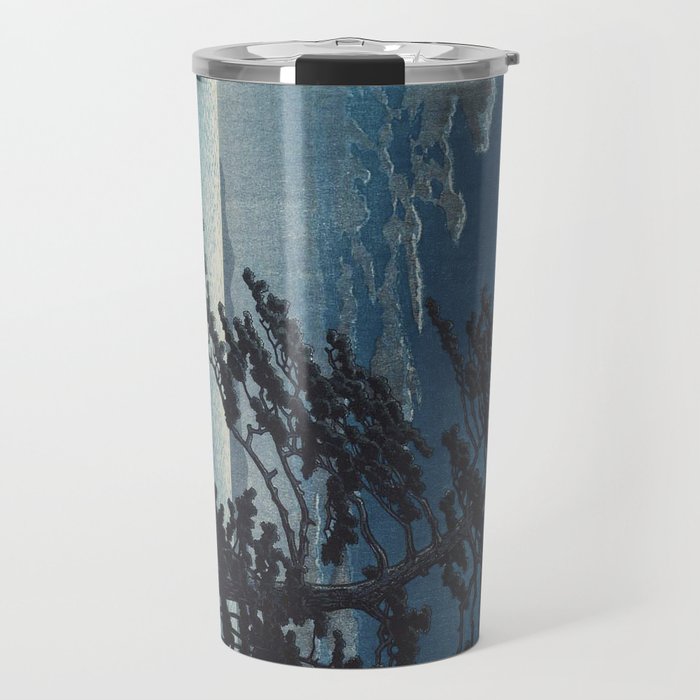 Spring Moon At Ninomiya Beach by Hasui Kawase å·ç¬ å·´æ°´ Travel Mug Gallery Image 1