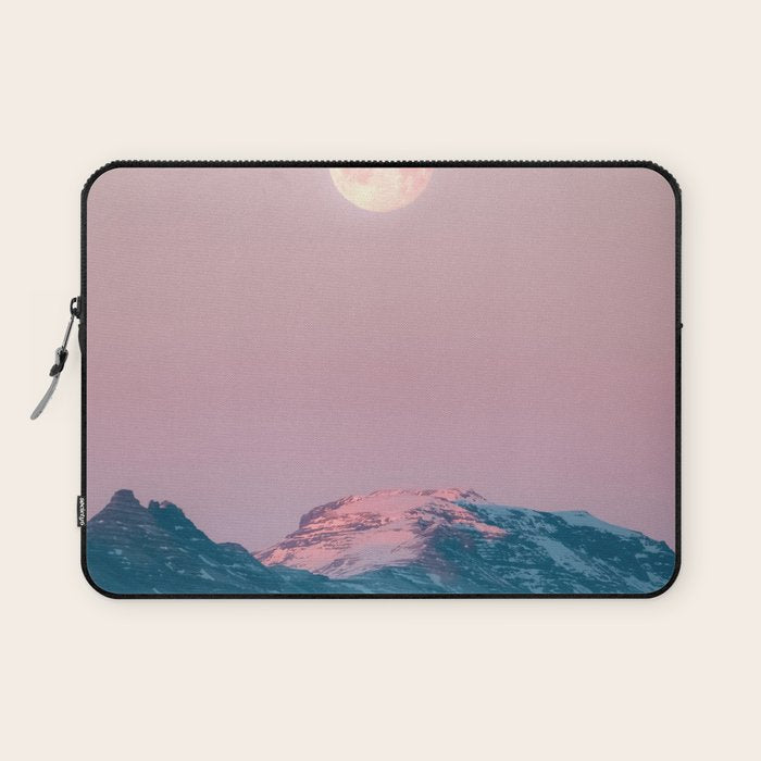 Moon and the Mountains - Landscape Photography Laptop Sleeve Gallery Image 1