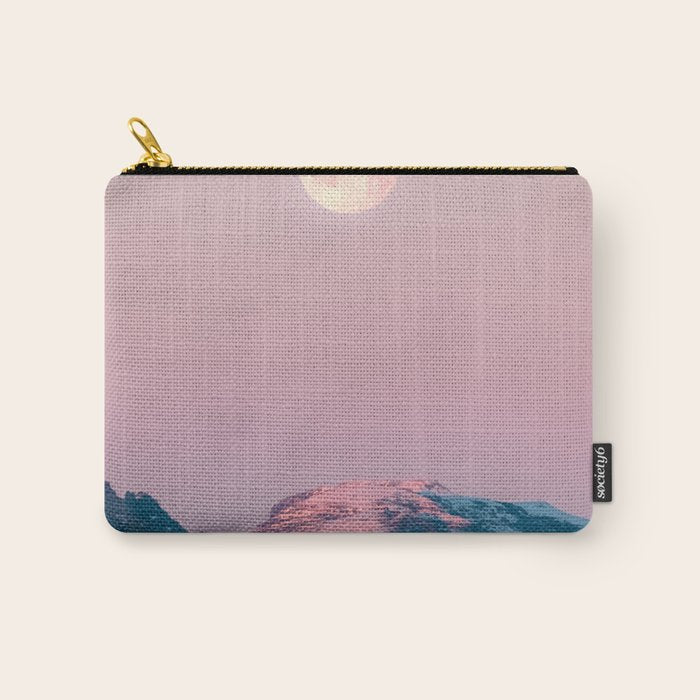 Moon and the Mountains - Landscape Photography Carry All Pouch Gallery Image 1