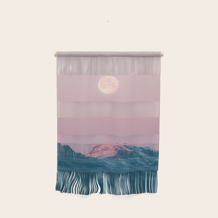 Moon and the Mountains - Landscape Photography Wall Hanging Gallery Image 1