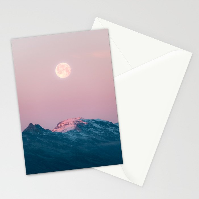 Moon and the Mountains - Landscape Photography Stationery Card Gallery Image 2