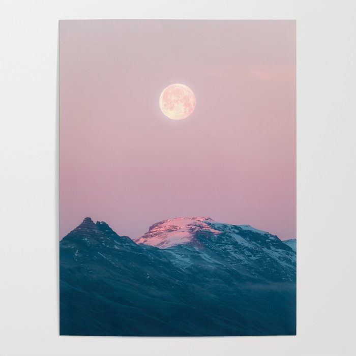 Moon and the Mountains - Landscape Photography Poster Gallery Image 4