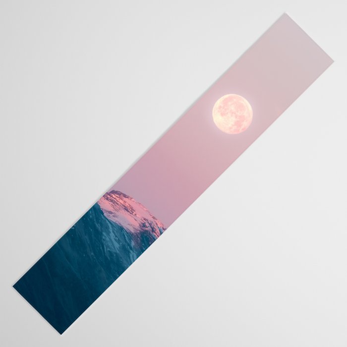 Moon and the Mountains - Landscape Photography Table Runner Gallery Image 3