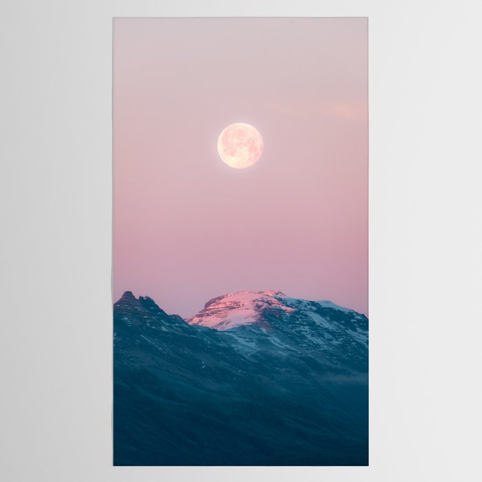 Moon and the Mountains - Landscape Photography Tablecloth Gallery Image 2