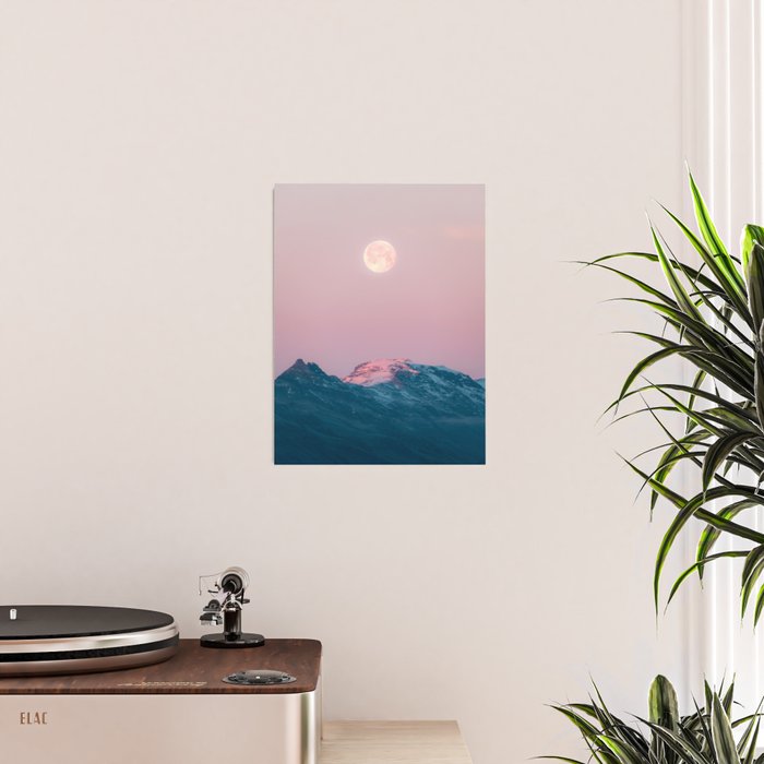 Moon and the Mountains - Landscape Photography Poster Gallery Image 2