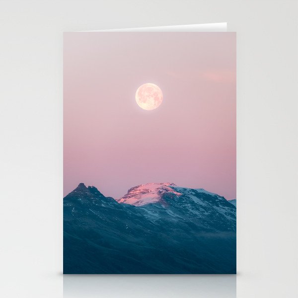 Moon and the Mountains - Landscape Photography Stationery Card Gallery Image 2