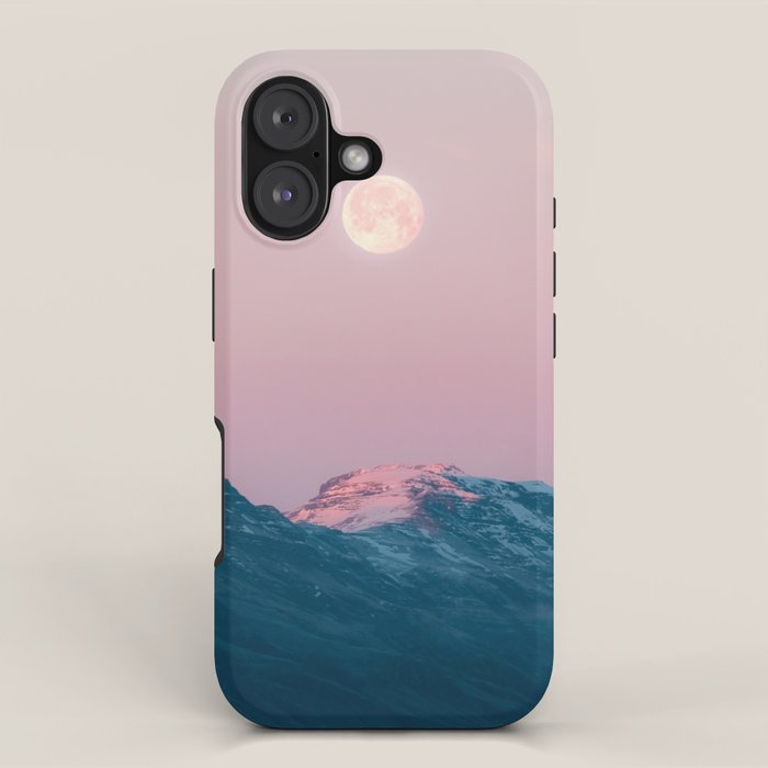 Moon and the Mountains - Landscape Photography iPhone Case Gallery Image 1