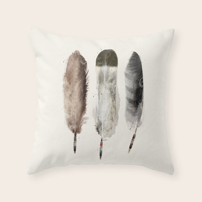 nature feathers Throw Pillow Gallery Image 6