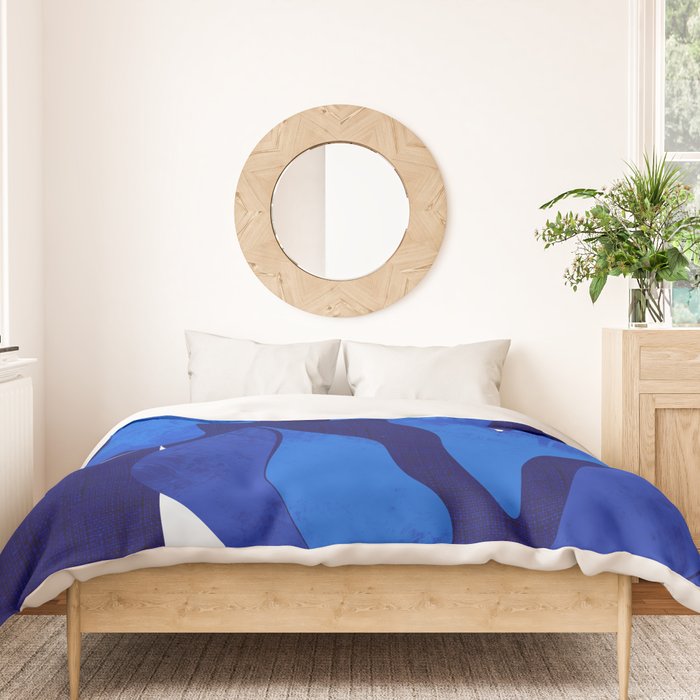 Matisse geometric shapes in blue hues Duvet Cover Gallery Image 3