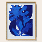 Matisse geometric shapes in blue hues Serving Tray Gallery Image 1