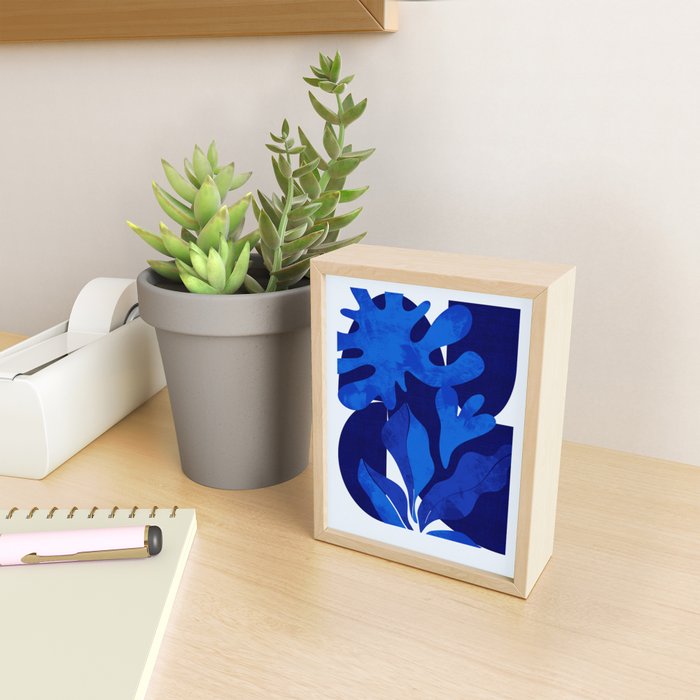 Matisse geometric shapes in blue hues Mini Art Print Gallery Image 2