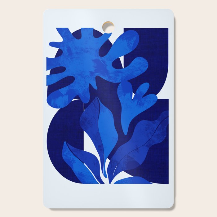 Matisse geometric shapes in blue hues Cutting Board Gallery Image 1