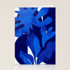 Matisse geometric shapes in blue hues Stationery Card Gallery Image 2