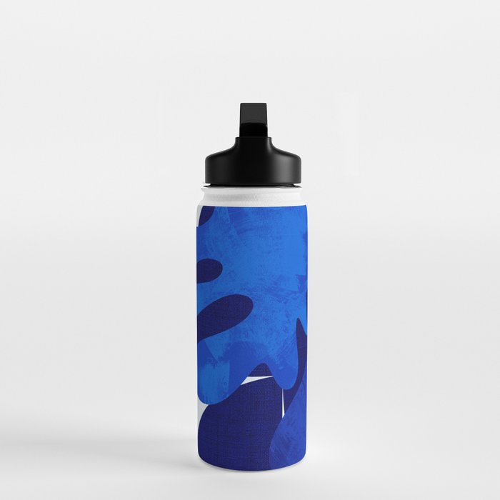 Matisse geometric shapes in blue hues Water Bottle Gallery Image 3