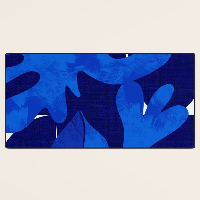 Matisse geometric shapes in blue hues Desk Mat Gallery Image 3