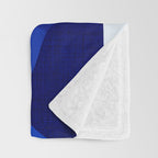 Matisse geometric shapes in blue hues Throw Blanket Gallery Image 3