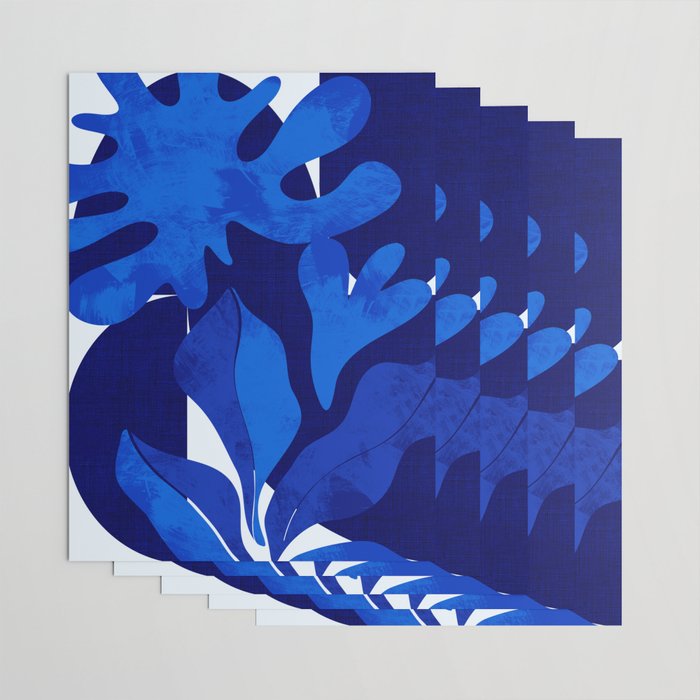 Matisse geometric shapes in blue hues Wrapping Paper Gallery Image 3