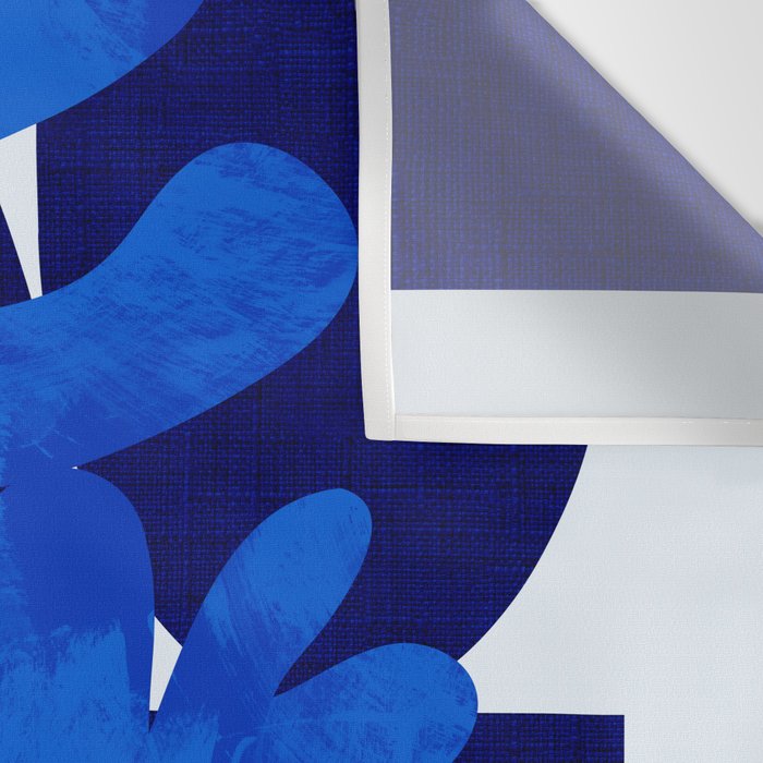 Matisse geometric shapes in blue hues Wall Tapestry Gallery Image 3