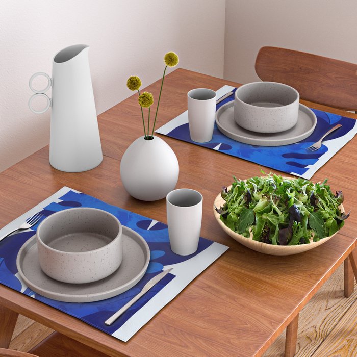 Matisse geometric shapes in blue hues Placemat Gallery Image 2