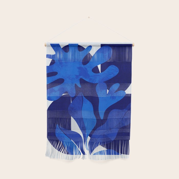 Matisse geometric shapes in blue hues Wall Hanging Gallery Image 1