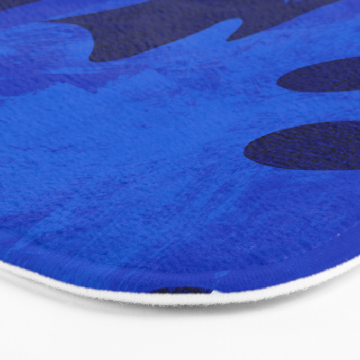 Matisse geometric shapes in blue hues Bath Mat Gallery Image 3