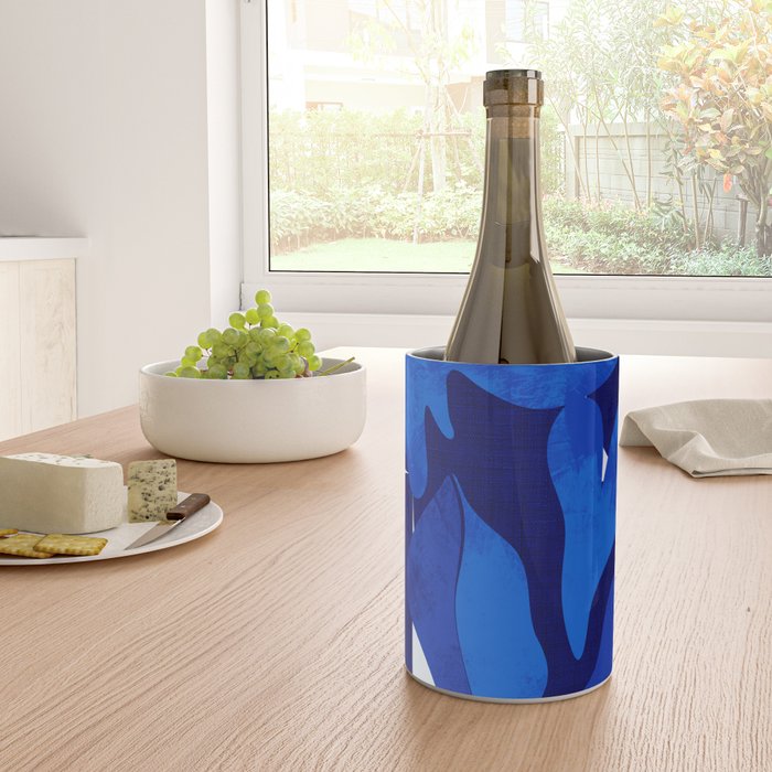 Matisse geometric shapes in blue hues Wine Chiller Gallery Image 4