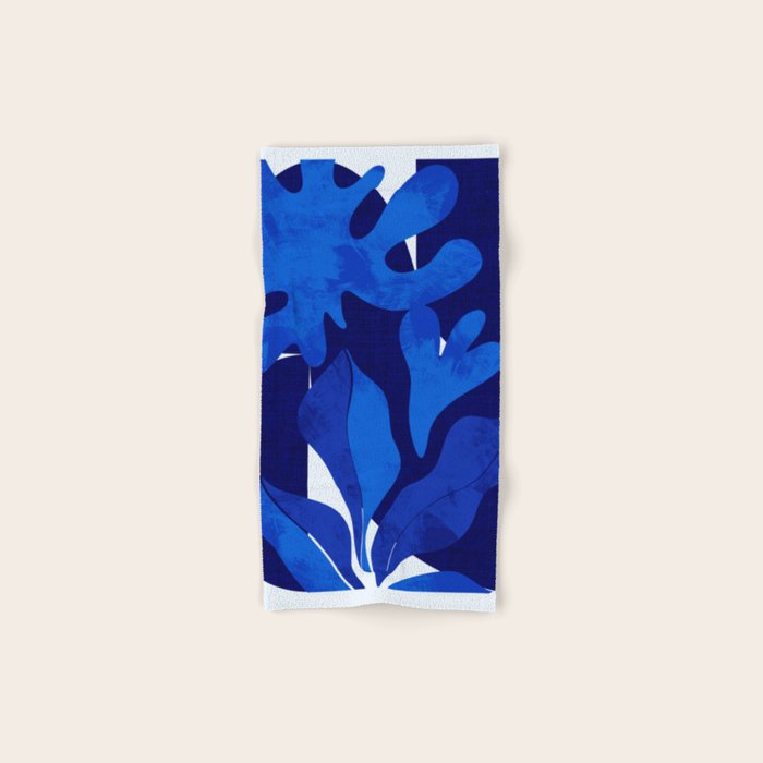 Matisse geometric shapes in blue hues Bath Towel Gallery Image 1