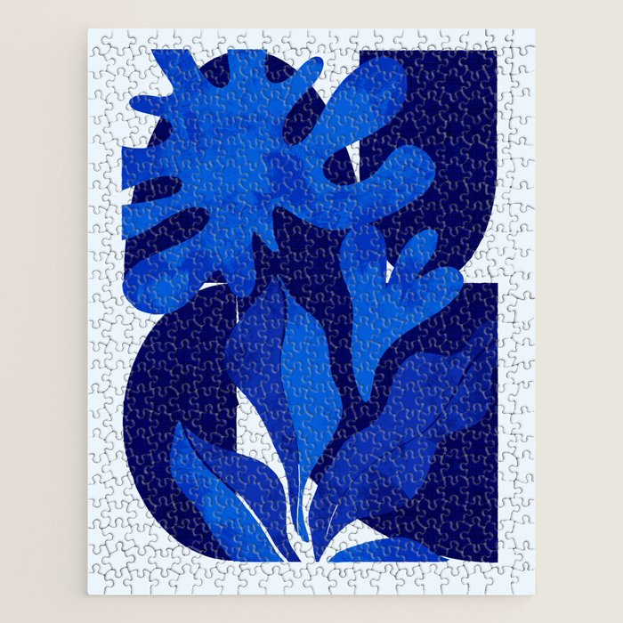 Matisse geometric shapes in blue hues Jigsaw Puzzle Gallery Image 1