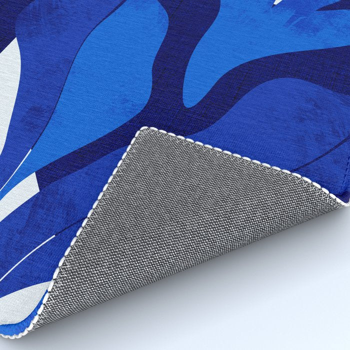 Matisse geometric shapes in blue hues Rug Gallery Image 4