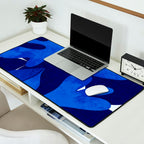 Matisse geometric shapes in blue hues Desk Mat Gallery Image 2